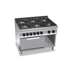 Cocina de 6 Fuegos a Gas + Horno Eléctrico GAMA Maxima 900 G9F6+FE