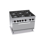 Cocina de 6 Fuegos a Gas + Horno Maxi a Gas GAMA Maxima 900 G9F6+T