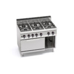 Cocina de 6 Fuegos a + Horno GN 2/1 7,8 Kw - G7F6+FG