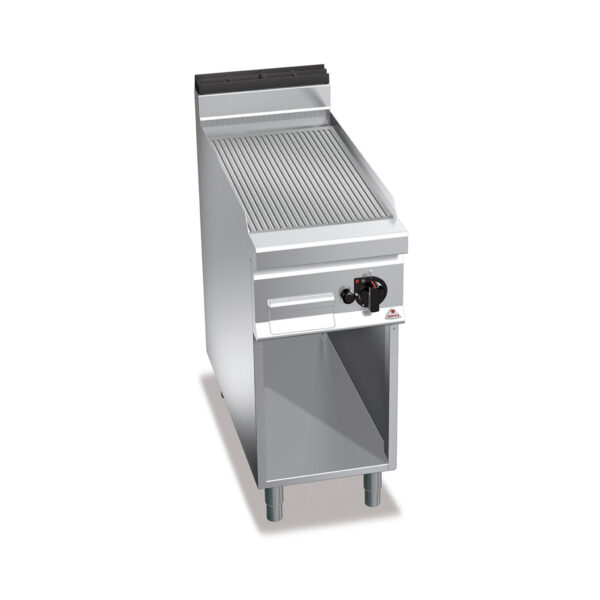 Fry-top a Gas en Acero Rectificado y Placa Acanalada 400 Modular GAMA Maxima 900 G9FR4M