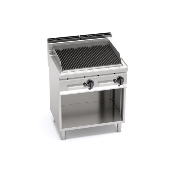 Parrilla Barbacoa a Gas 800 con Piedra Volcánica Modular Gama Macros 700 PLG80M/G