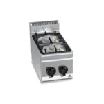 Cocina 2 Fuegos a Gas Sobremesa Eco Power Gama Plus 600 G6F2BPW