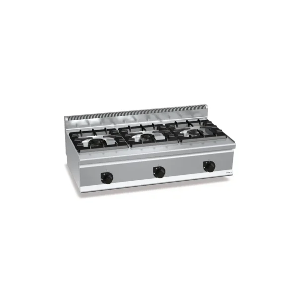 Cocina 3 Fuegos a Gas High Power Gama Plus 600 G6F3BH12