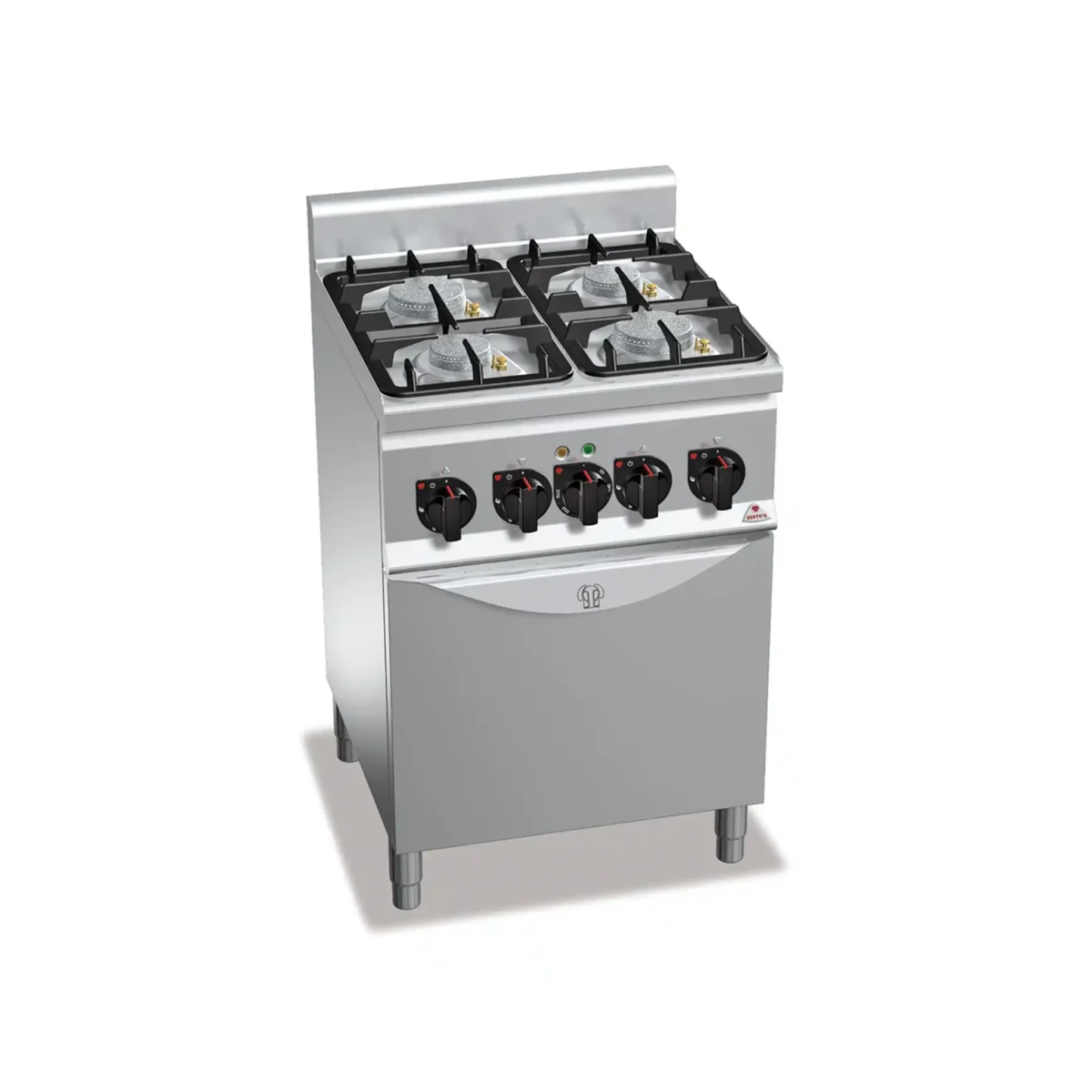 Cocina 4 Fuegos a Gas Sobremesa Horno Eléctrico GN 1/1 Eco Power Gama Plus 600  G6F4PW+FE1 - Imagen 1