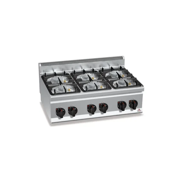 Cocina 6 Fuegos a Gas Sobremesa Eco Power Gama Plus 600 G6F6BPW